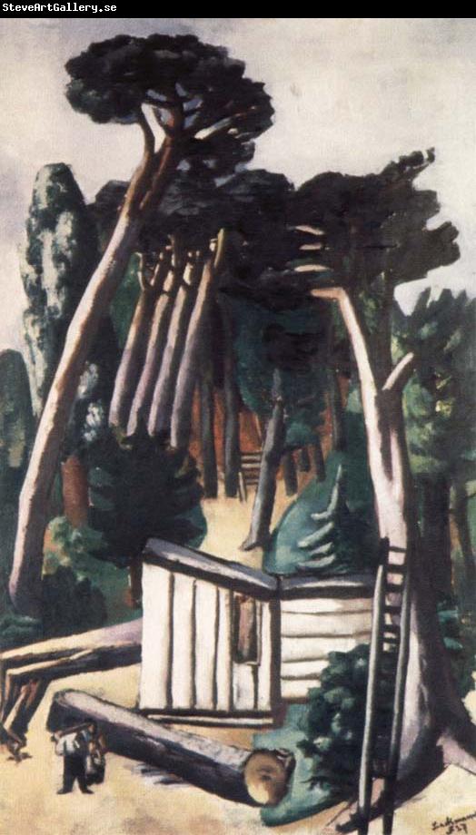 Max Beckmann landscape with woodcutters